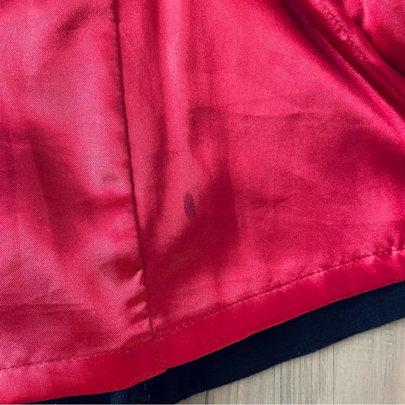 Miss Sixty M60 Wool Blend Coat Women’s Size Small Red Lining Black Belated - Picture 13 of 13